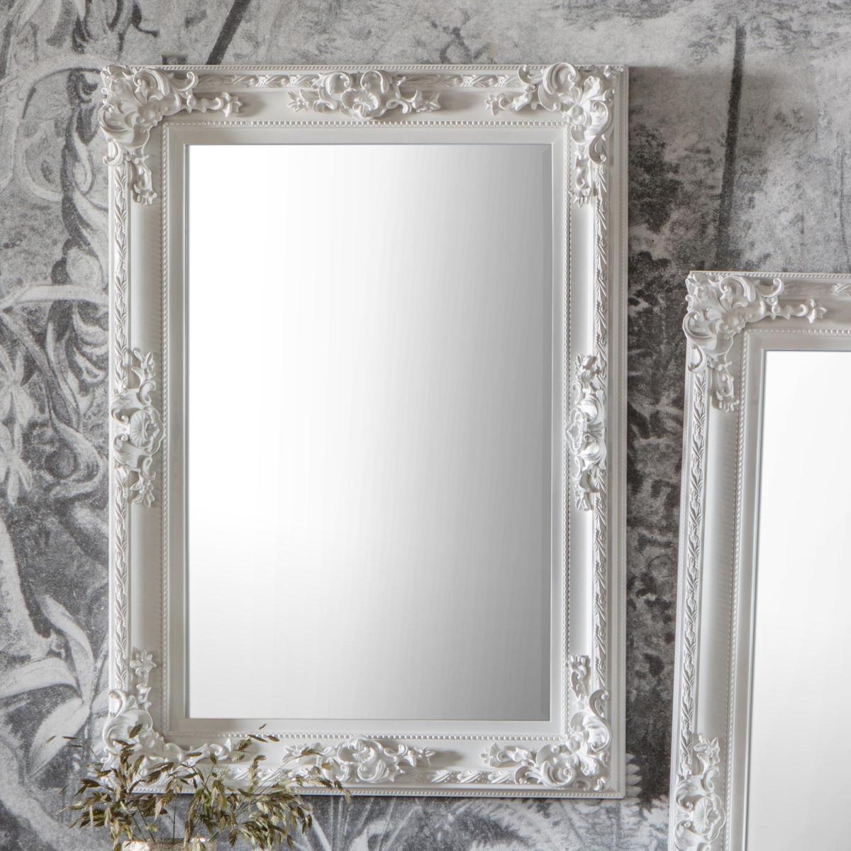 Liberty Rectangle Mirror  114 x 83cm White White – image 2