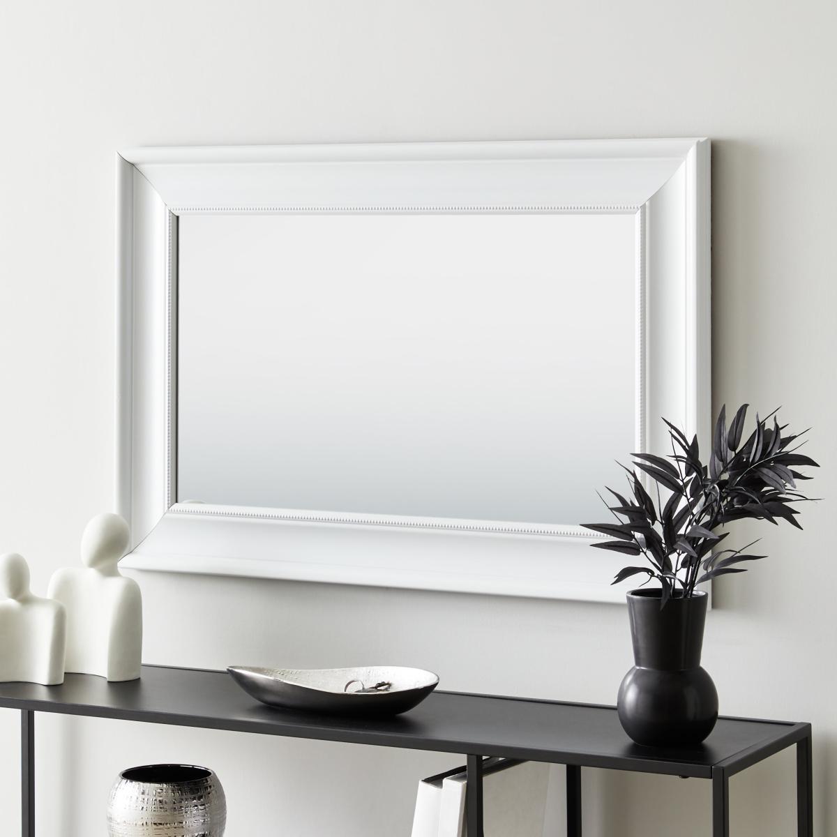 Midi Rectangle Wall Mirror White – image 1