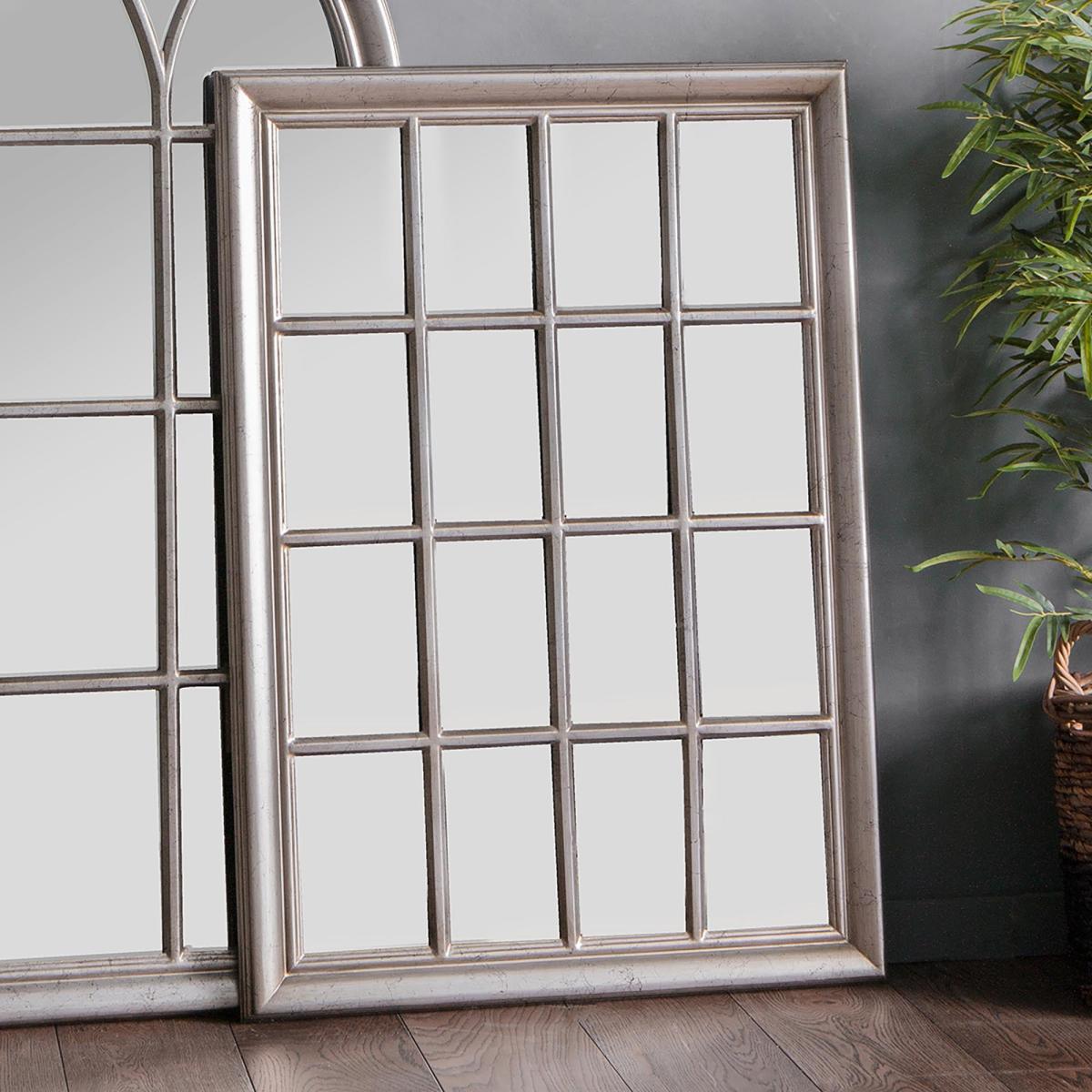Grove Mirror 106 x 76cm Antique Silver Silver – image 2