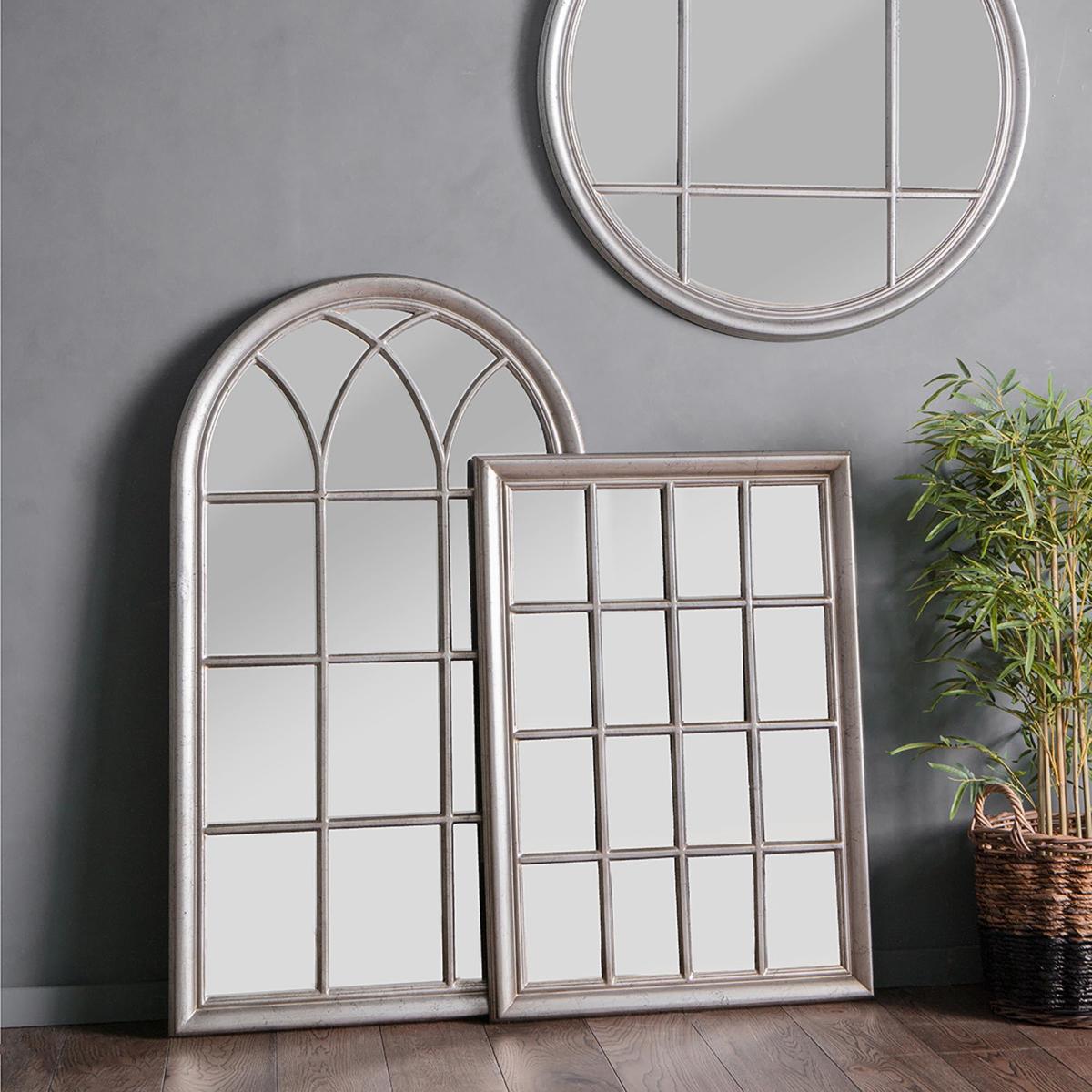 Grove Mirror 106 x 76cm Antique Silver Silver – image 3