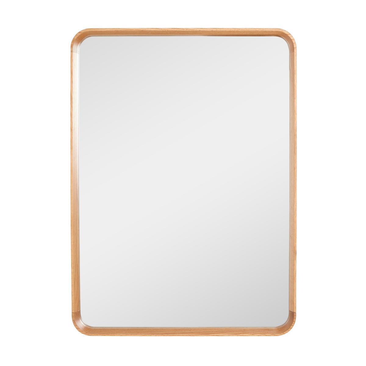 Elements Solid Oak Squoval Mirror 75x55cm Light Oak – image 3
