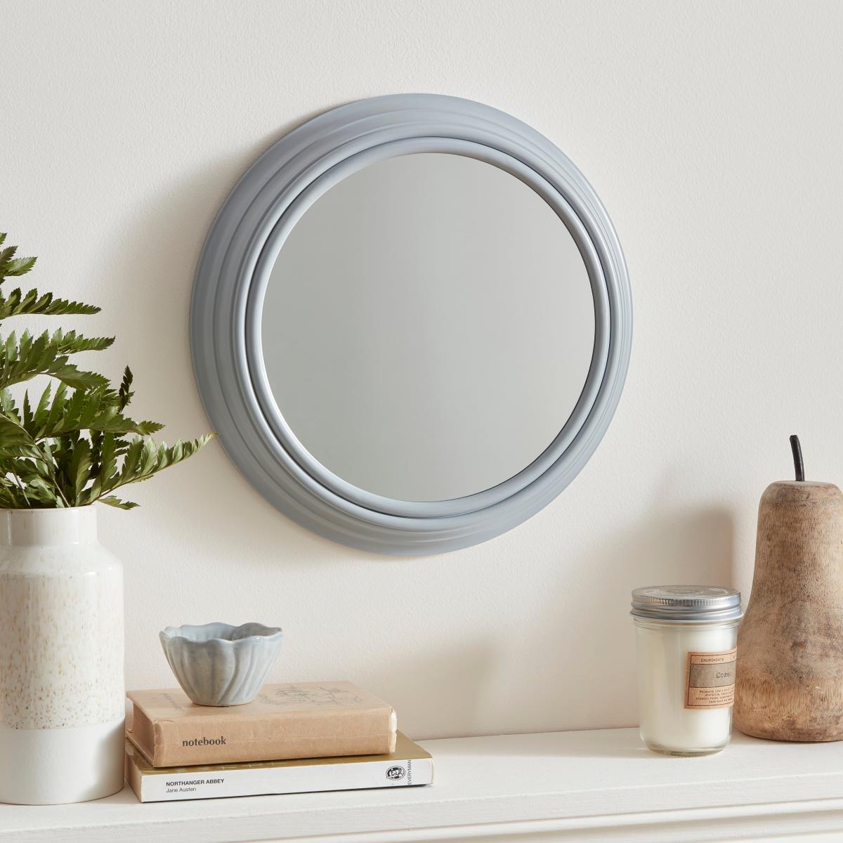 Round Mirror 30cm Grey – image 1