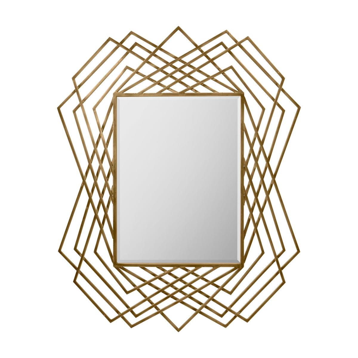 Spencer Rectangle Mirror 95 x 110cm Gold Effect Gold Effect – image 3