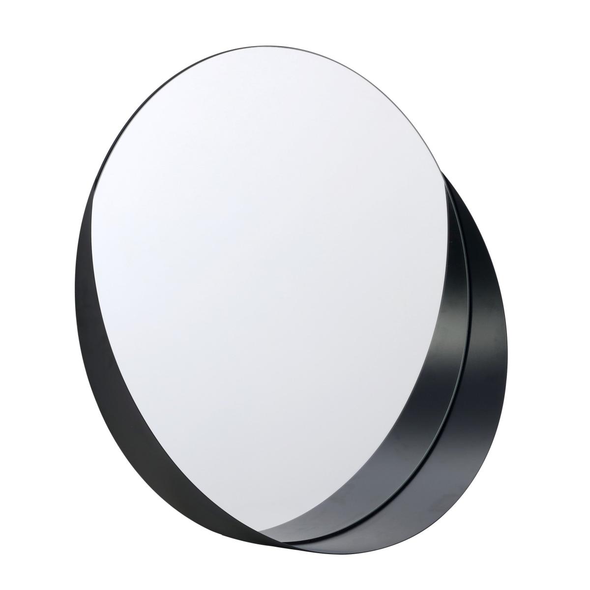 Round 60cm x 60cm Mirror Shelf Black – image 3