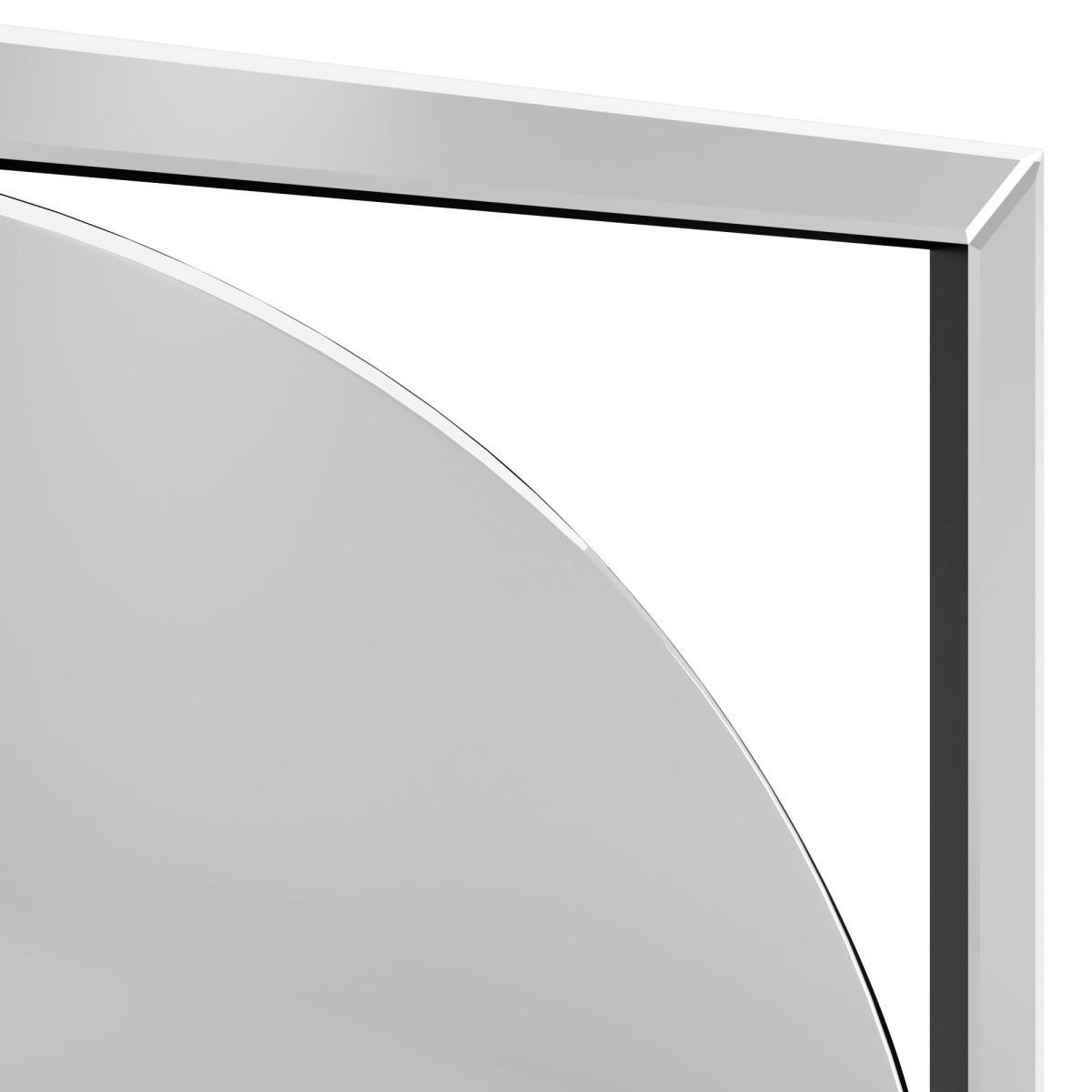 Square Frame Round Wall Mirror Clear Clear – image 3