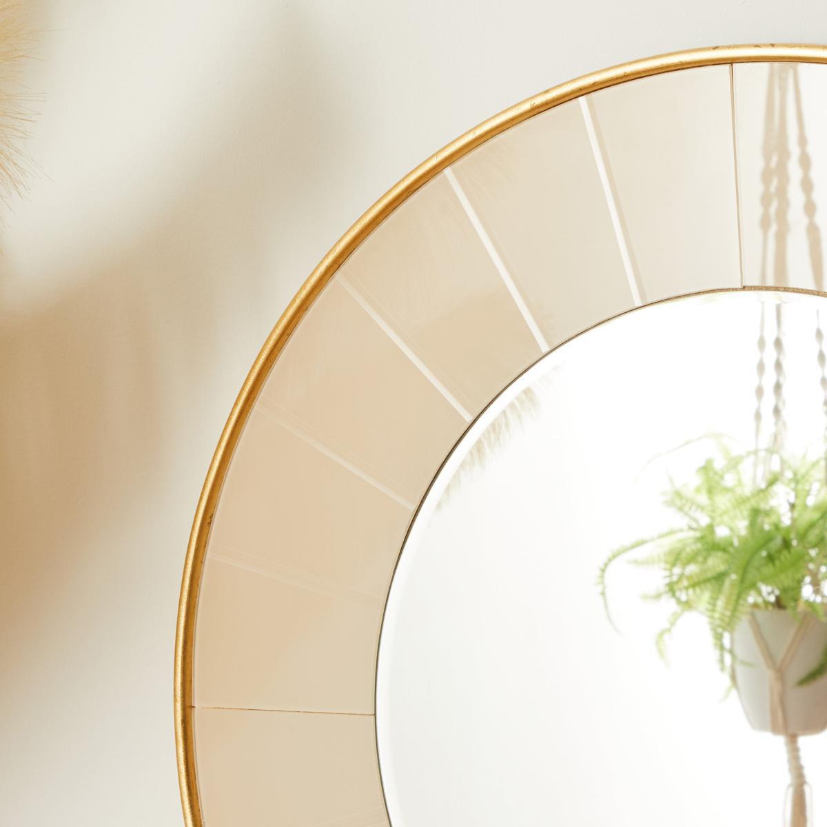 Pretty Boho Glass 55cm Mirror White – image 2