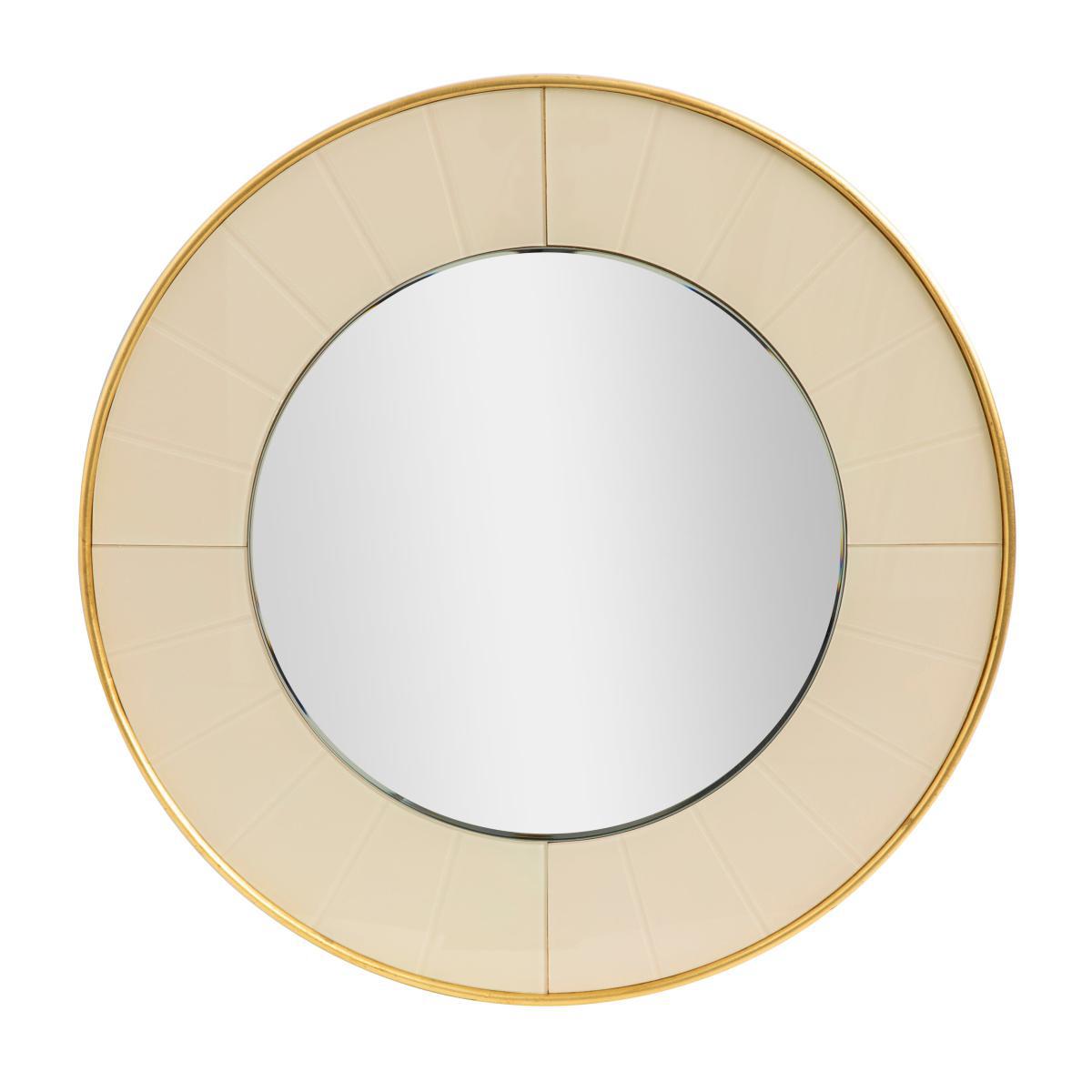 Pretty Boho Glass 55cm Mirror White – image 3