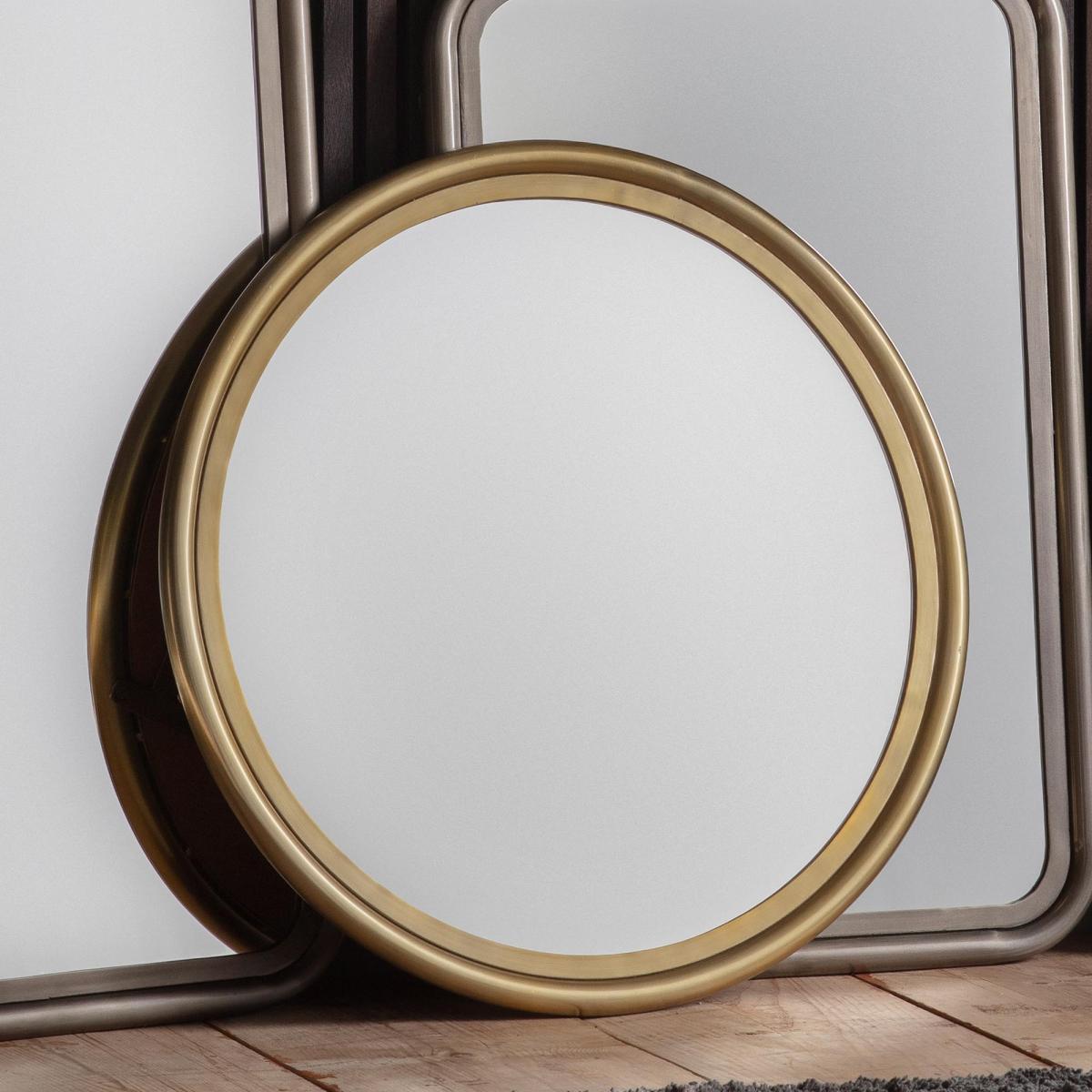 Bellevue Round Mirror 76cm Brass Brass – image 1