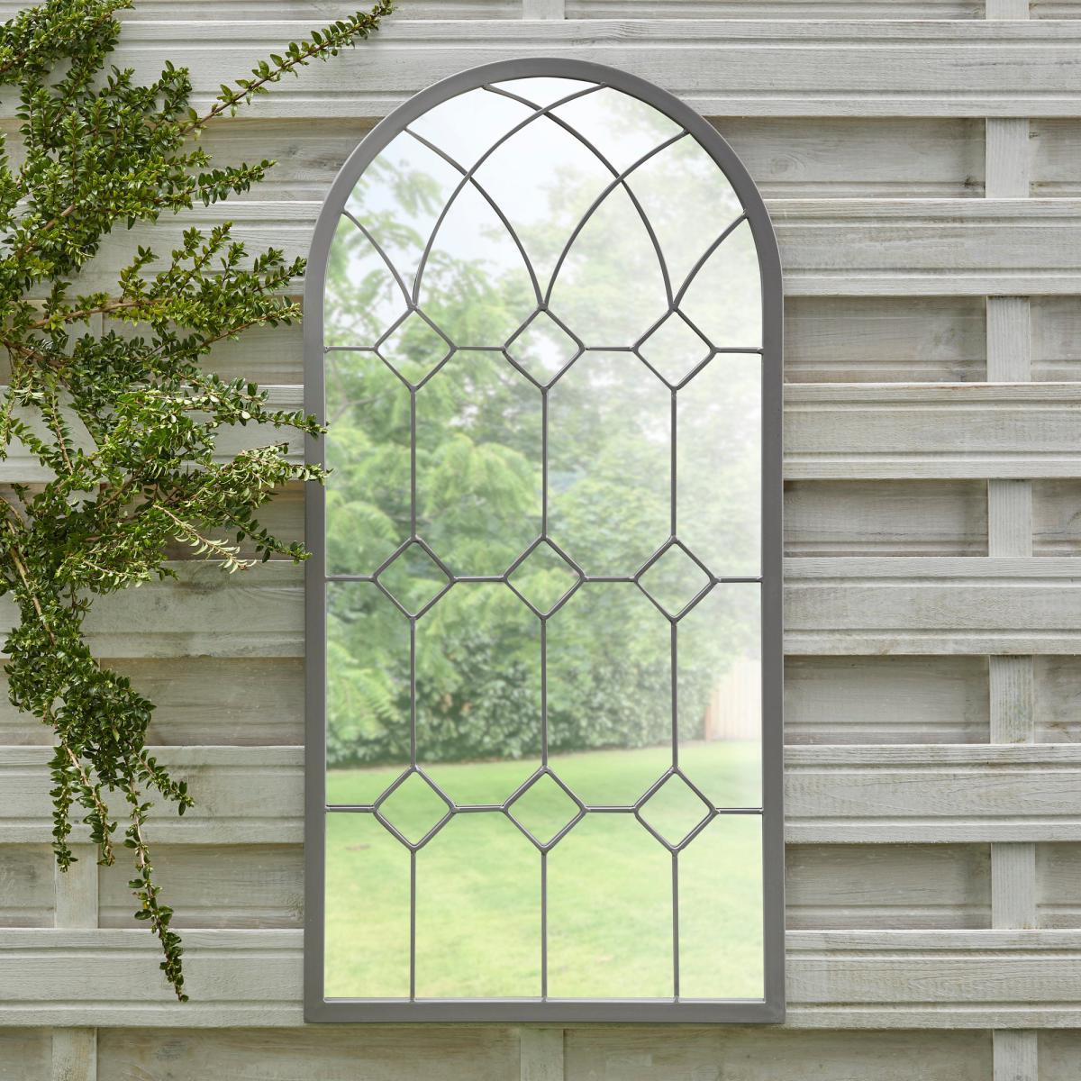 Florence Grey Outdoor Mirror Grey – image 1