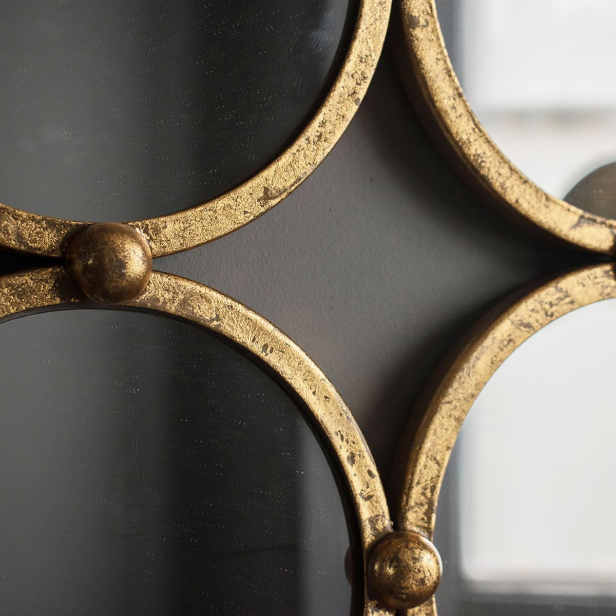 Bradbury Antique Gold Effect Leaf Wall Mirror Gold Effect – image 2
