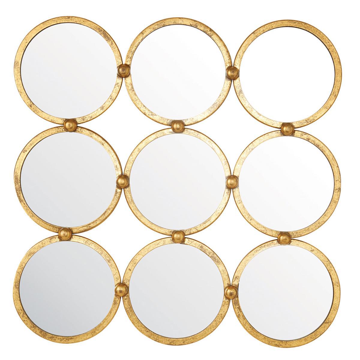 Bradbury Antique Gold Effect Leaf Wall Mirror Gold Effect – image 3