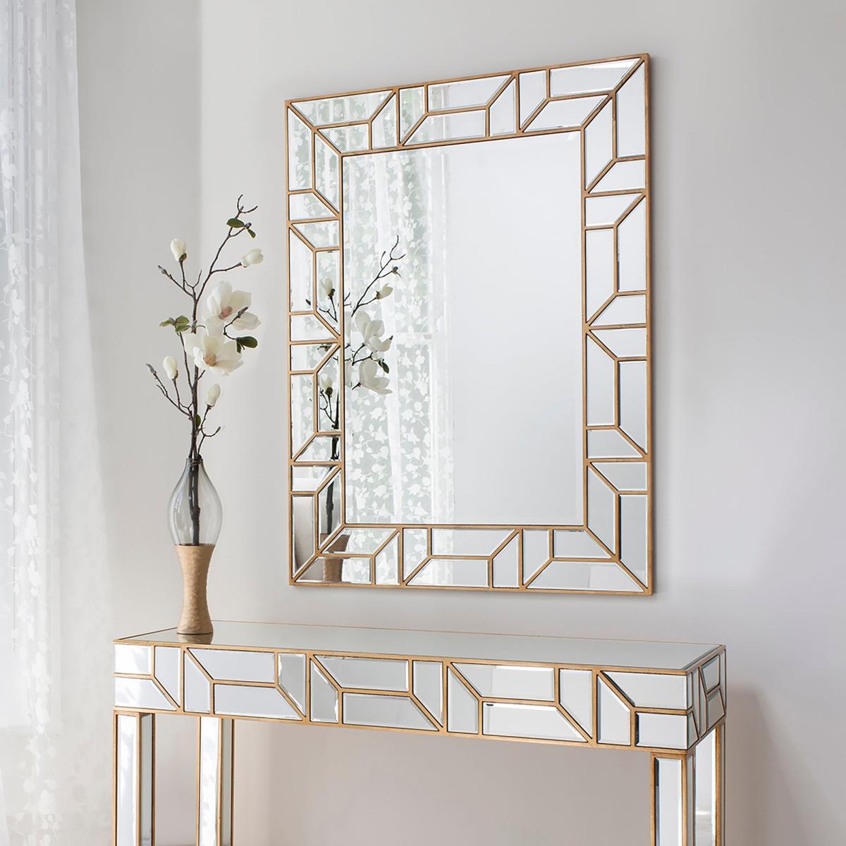 Vera Mirror 89 x 118cm Gold Effect – image 1