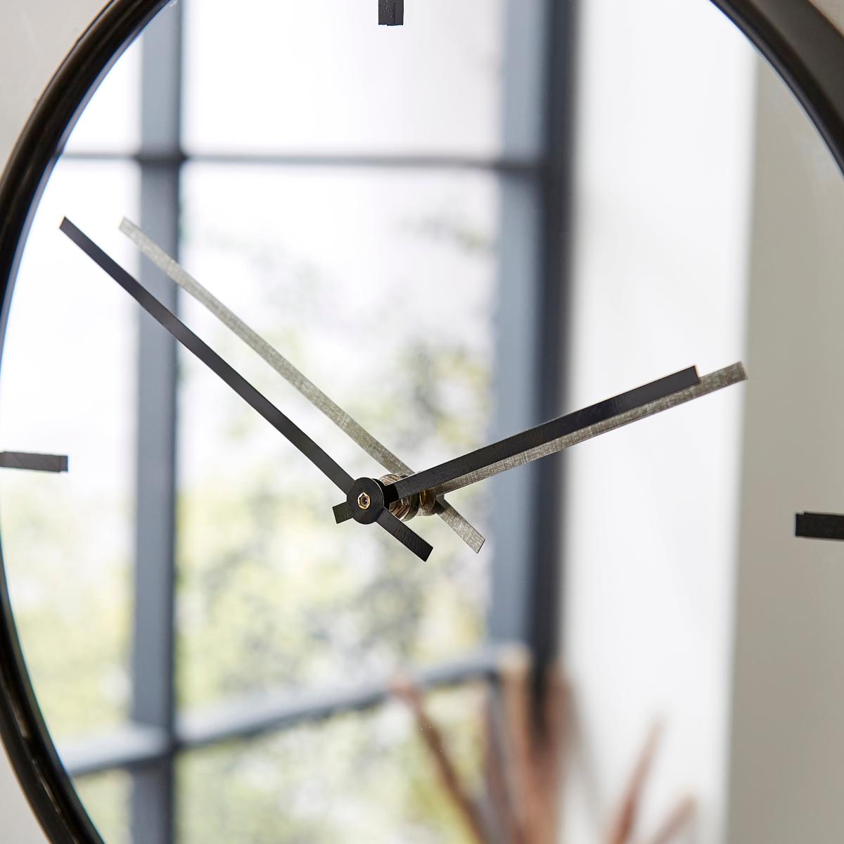 Elements Abrsact Mirrored Wall Art Clock Black – image 2