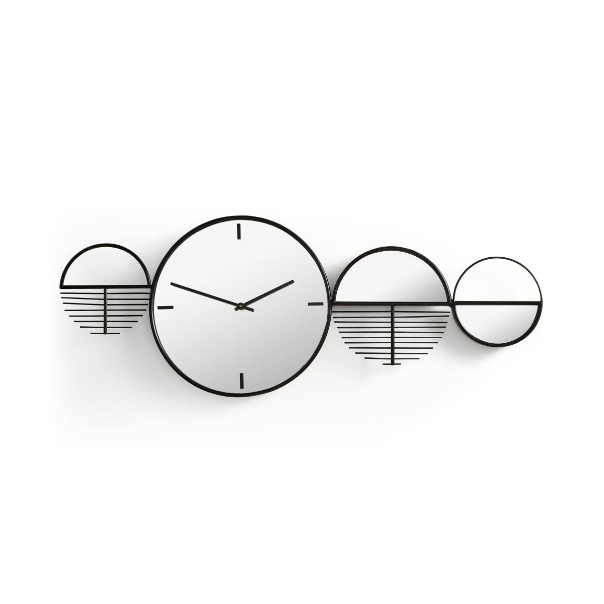 Elements Abrsact Mirrored Wall Art Clock Black – image 3