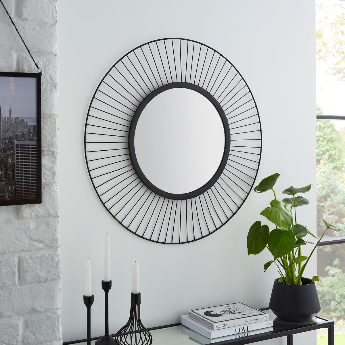 Indoor Outdoor Black Mirror, 70cm Black – image 2