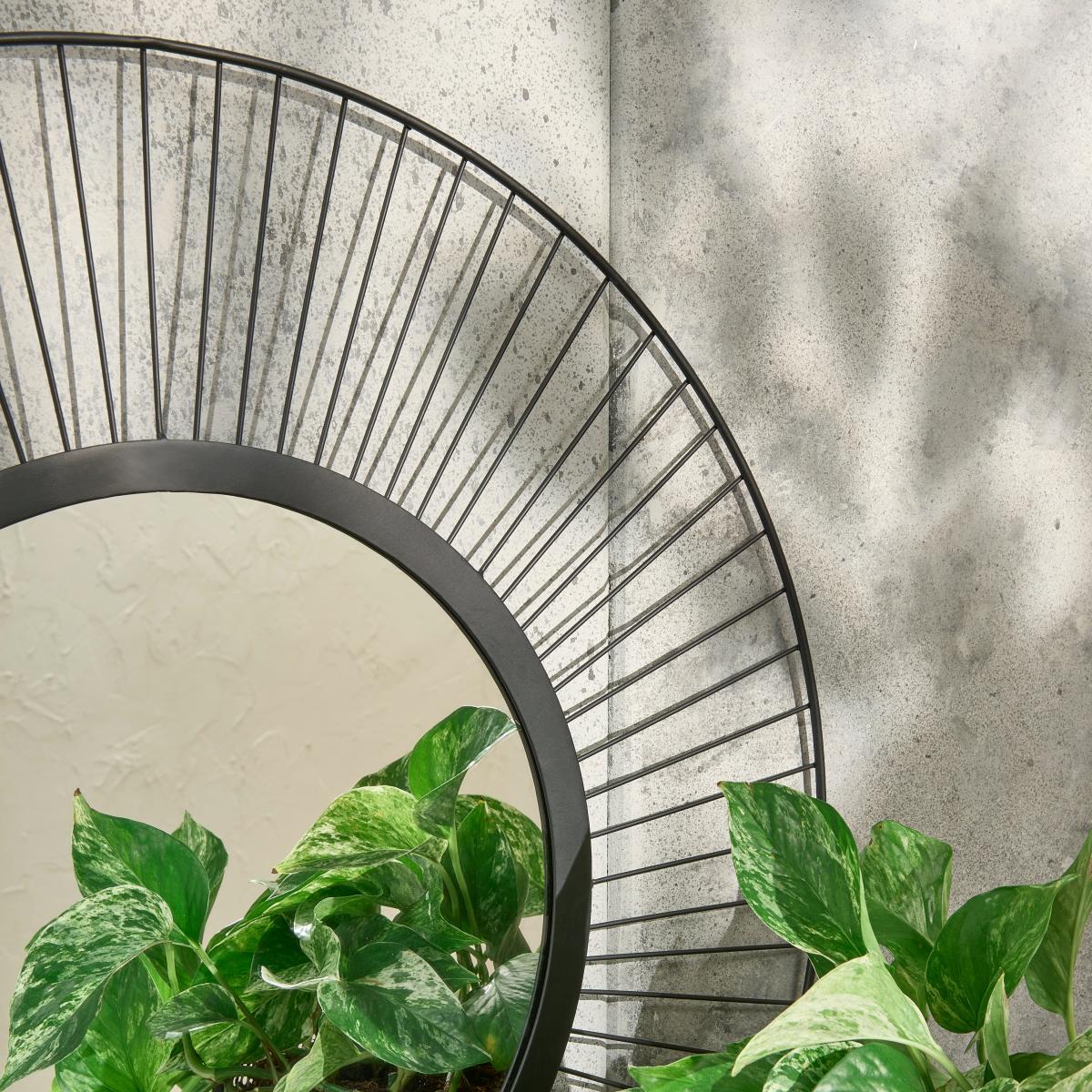 Indoor Outdoor Black Mirror, 70cm Black – image 3