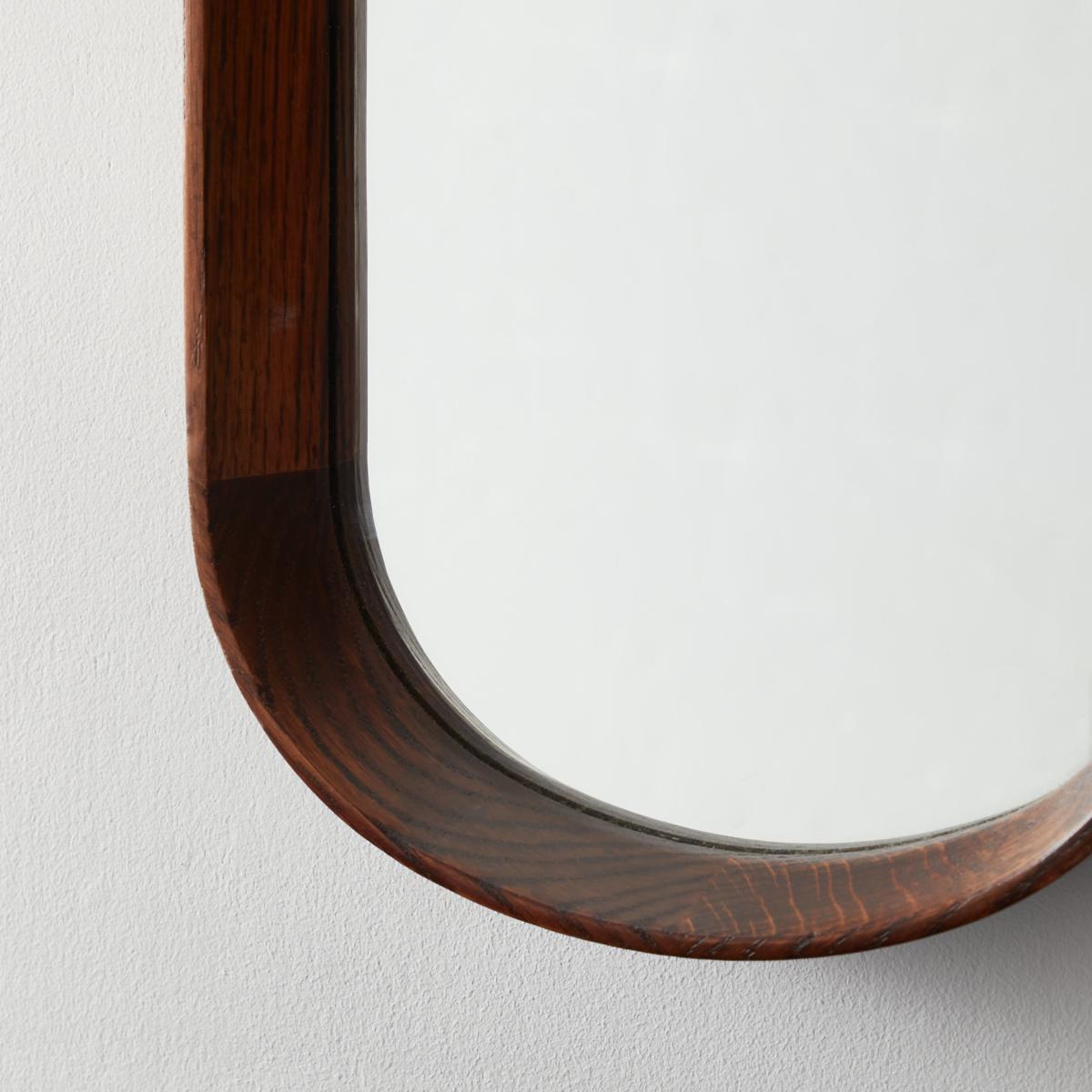 Elements Solid Oak Lozenge Mirror Walnut (Brown) – image 2