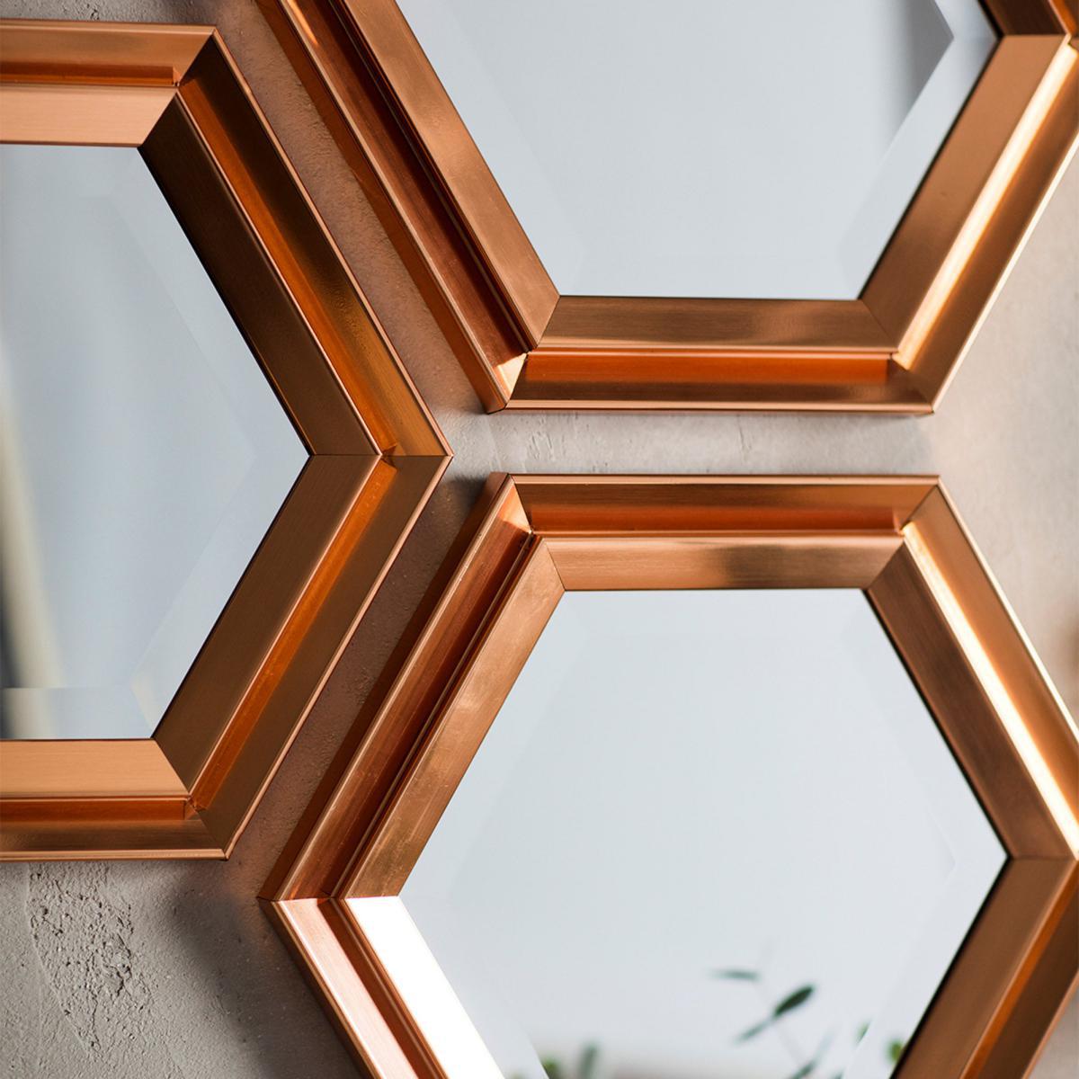 Fawkner Set of 3 Wall Mirrors Brown – image 3