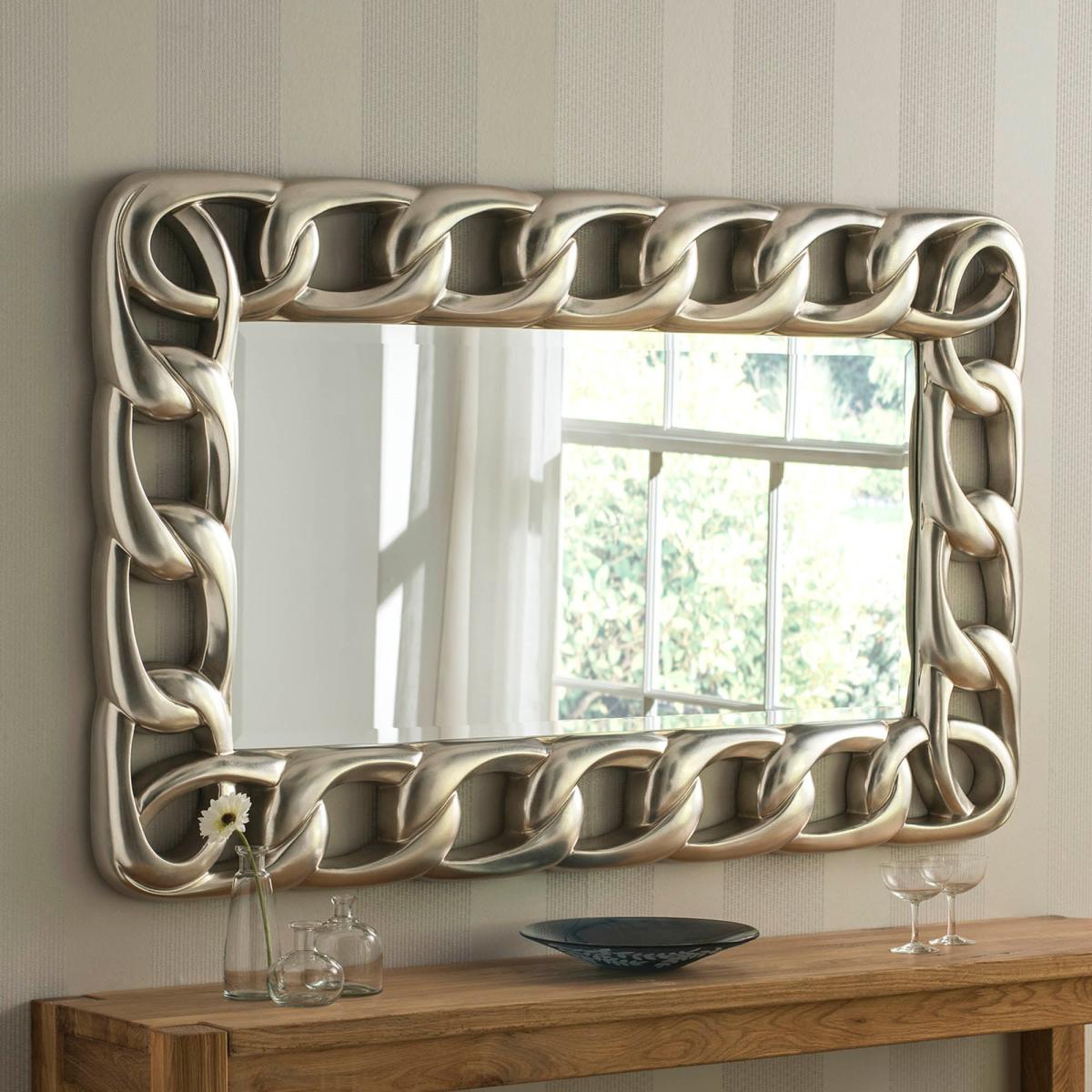 Yearn Chain Mirror 135x84cm Silver Silver