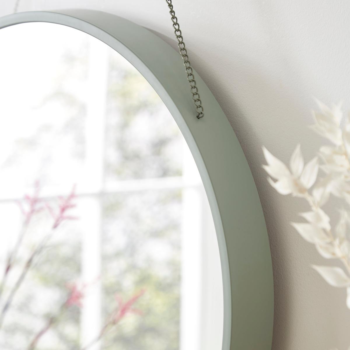 Medium Hanging Chain Wall Mirror Lilypad – image 2
