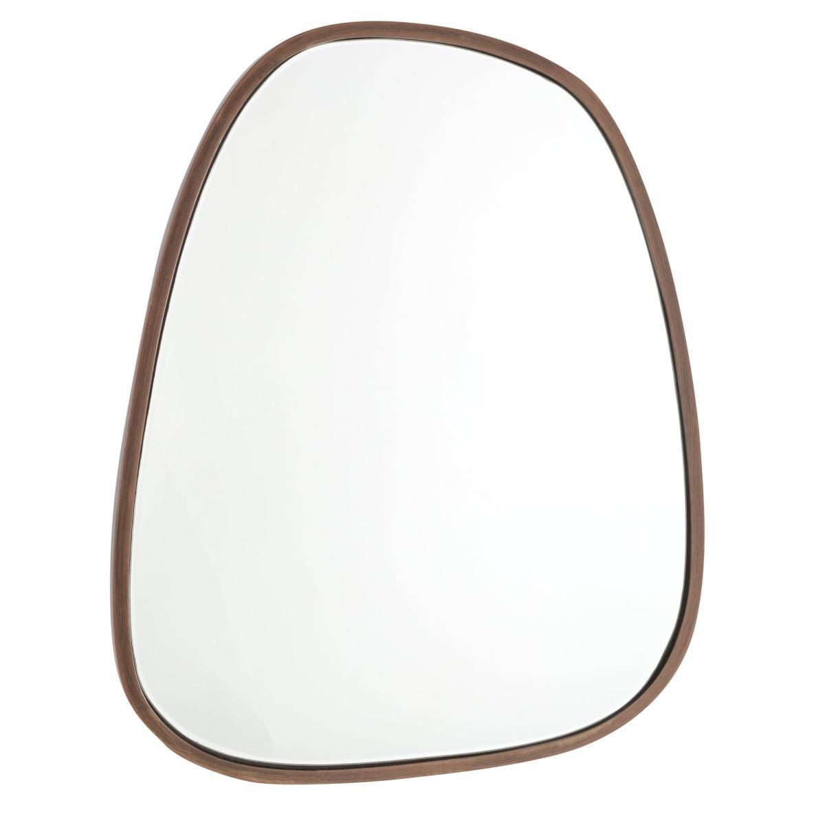 Pebble Mirror 55cm x 44cm Walnut (Brown) – image 4