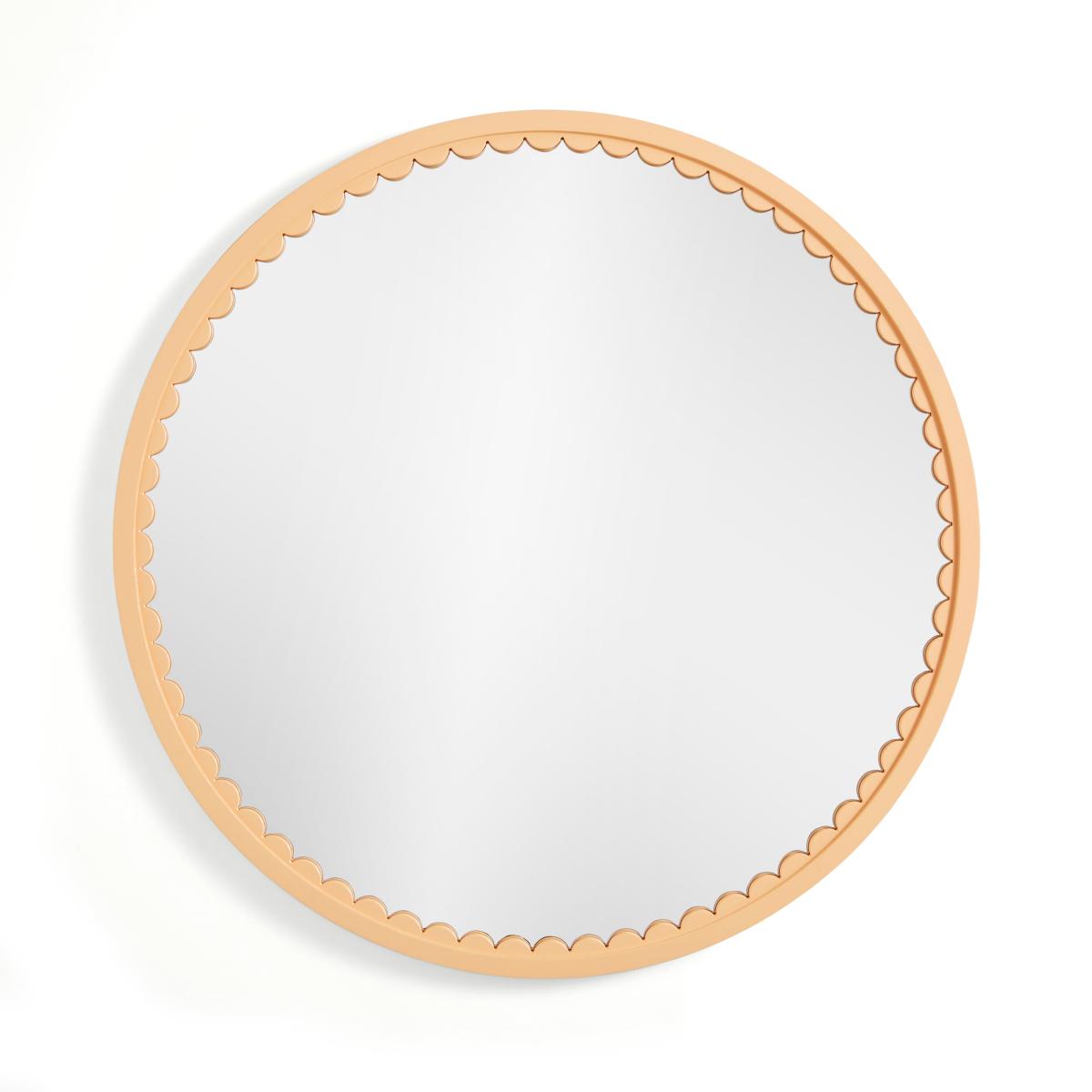 Scallop Round Wall Mirror Apricot – image 3