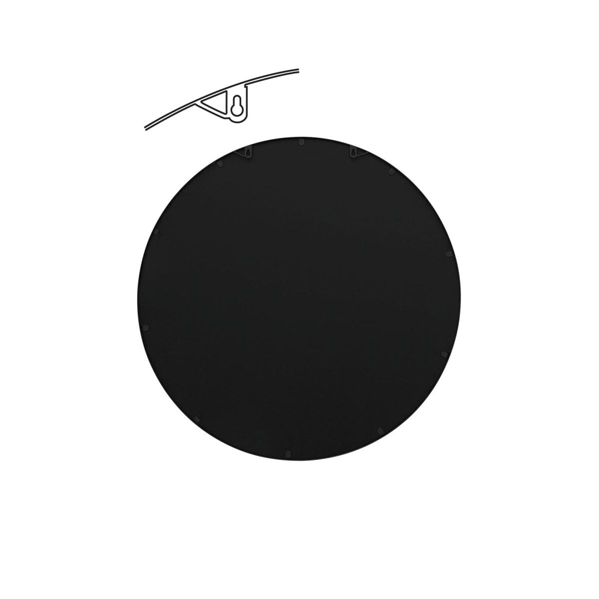 Circulus Metal Round Window Indoor Outdoor Wall Mirror Black – image 3