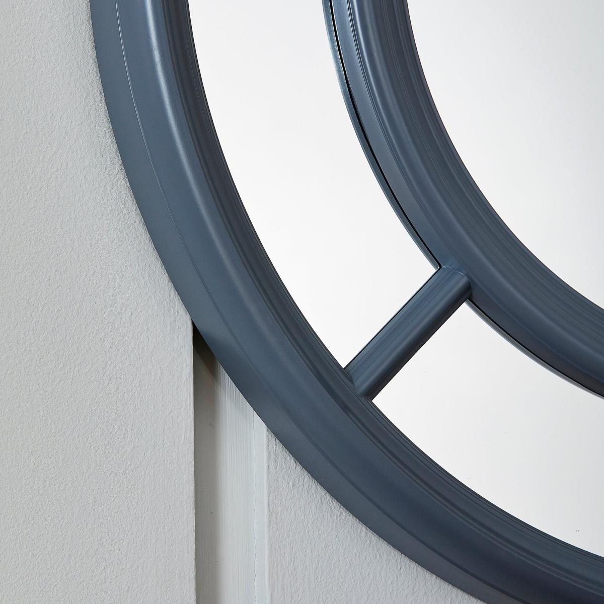 Circle Window Wall Mirror 52cm Grey Grey – image 2