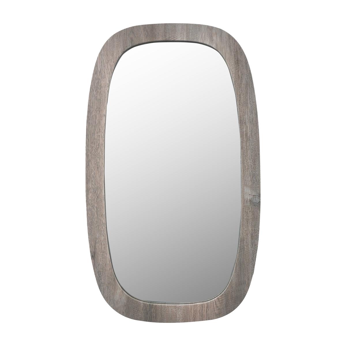 Veneer Squoval Wall Mirror, Grey Oak 71 x 41cm Grey – image 2