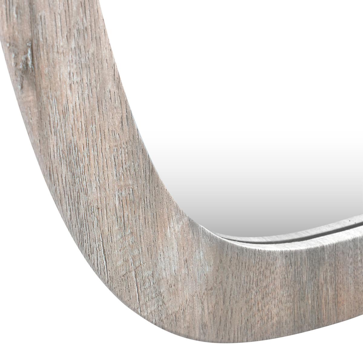 Veneer Squoval Wall Mirror, Grey Oak 71 x 41cm Grey – image 3
