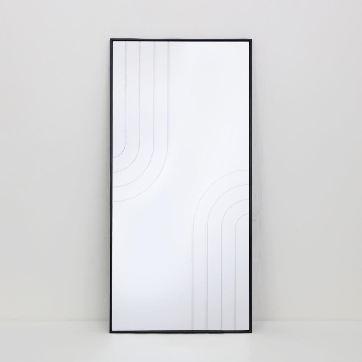 Elements Etched Mirror 100x50cm Black