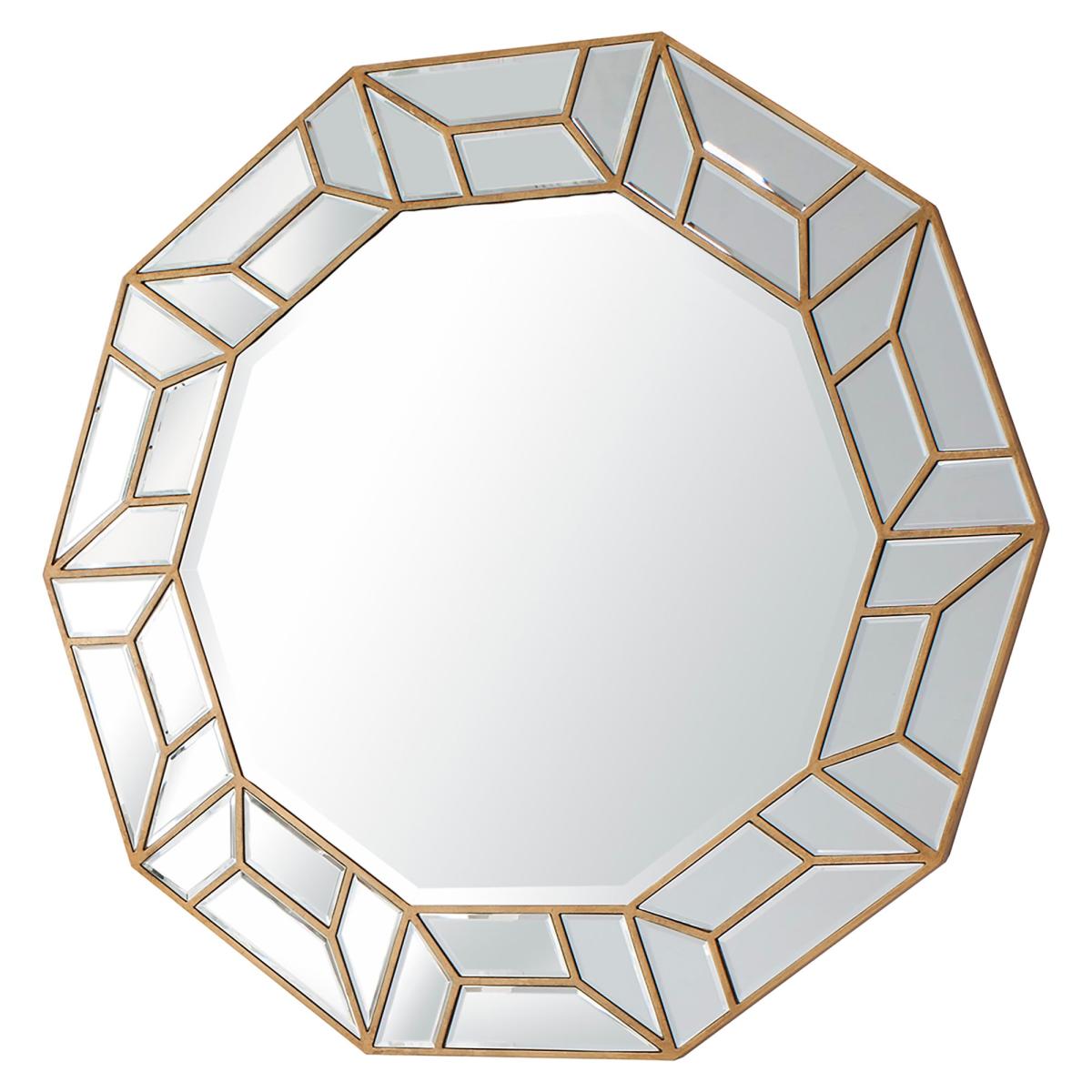 Woodbery Mirror 105 x 100cm Gold Effect – image 3