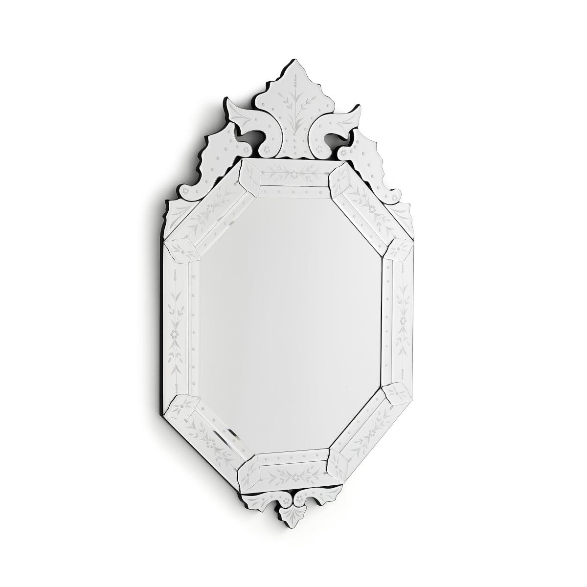 Glass Venetian Swept Wall Mirror Silver – image 3