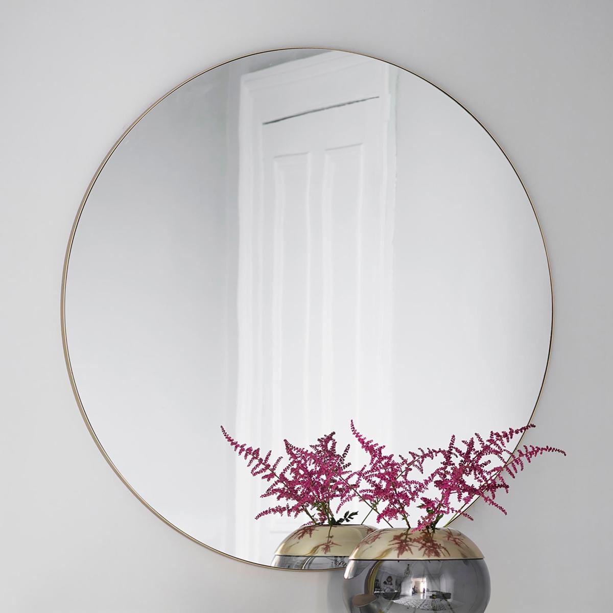 Elmira Round Mirror 100cm Champagne – image 2