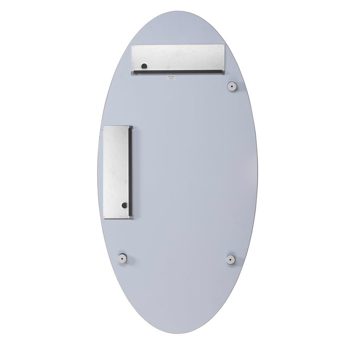 Belham Oval Mirror Silver Effect – image 2
