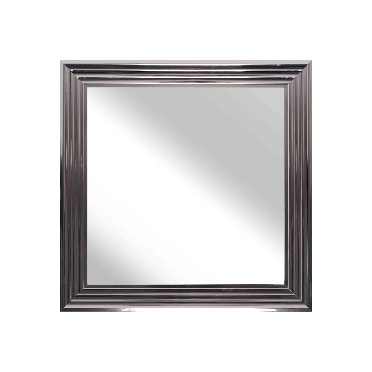 Square Metallic Framed Mirror