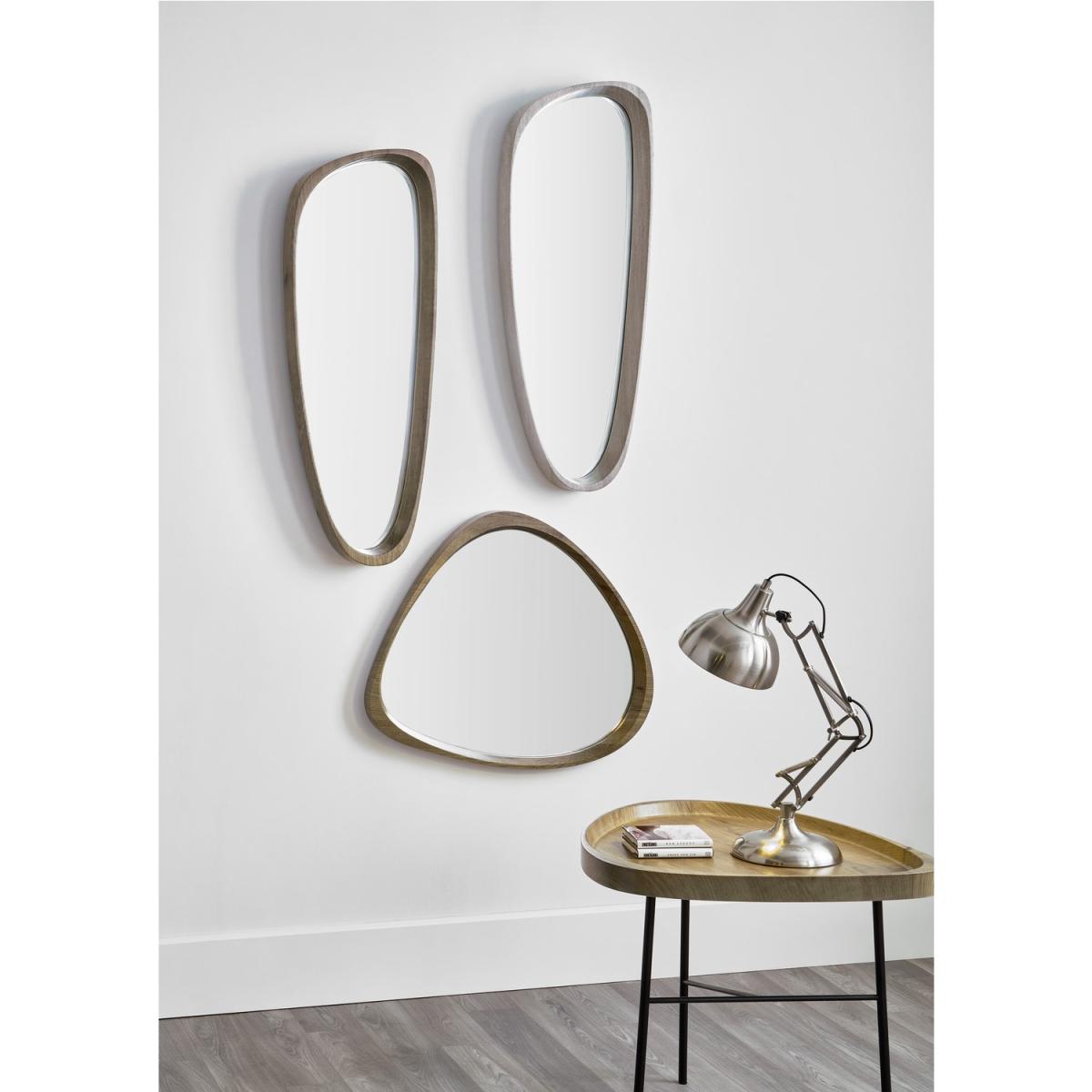 Reid Natural Wood Teardrop Shaped Mirror – image 2