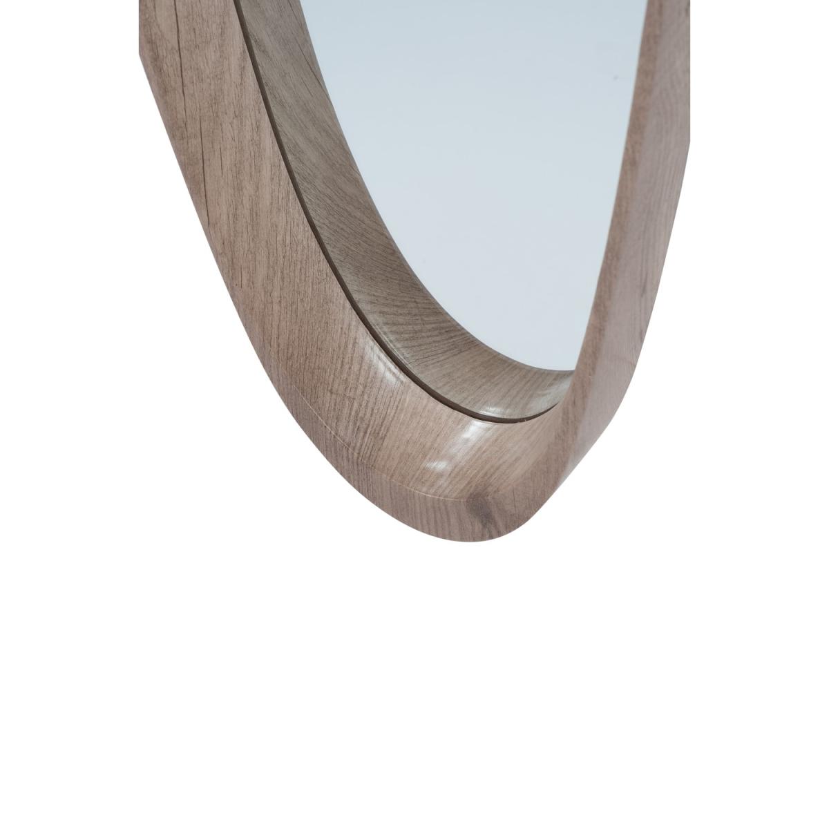 Reid Natural Wood Teardrop Shaped Mirror – image 4