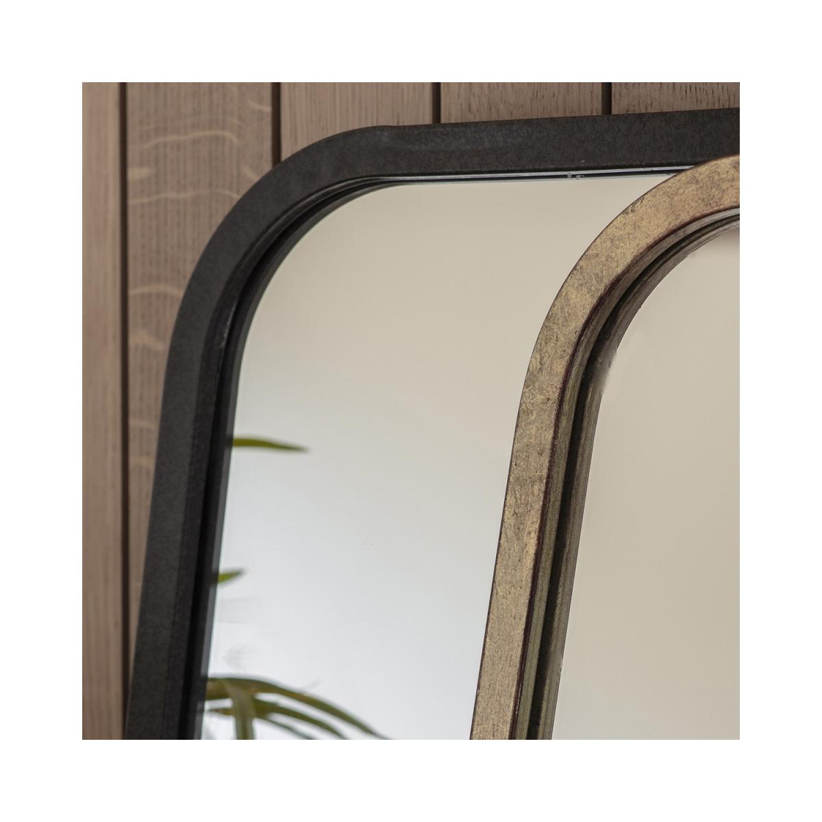 Kurva Black Rectangle Mirror - Caspian House – image 2