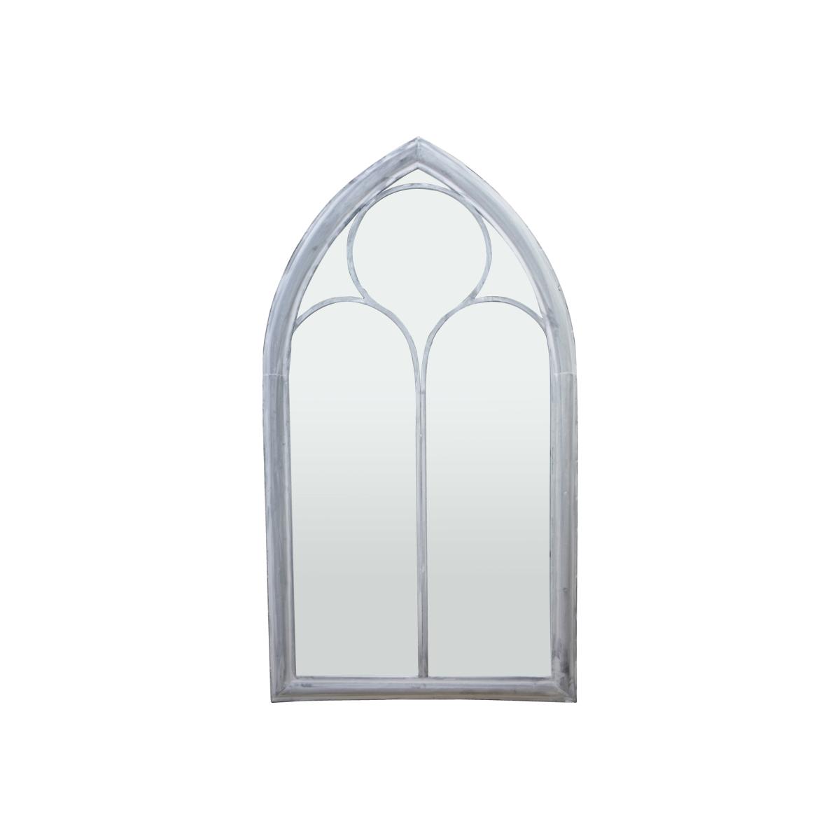 Grey Garden Church Window Mirror
