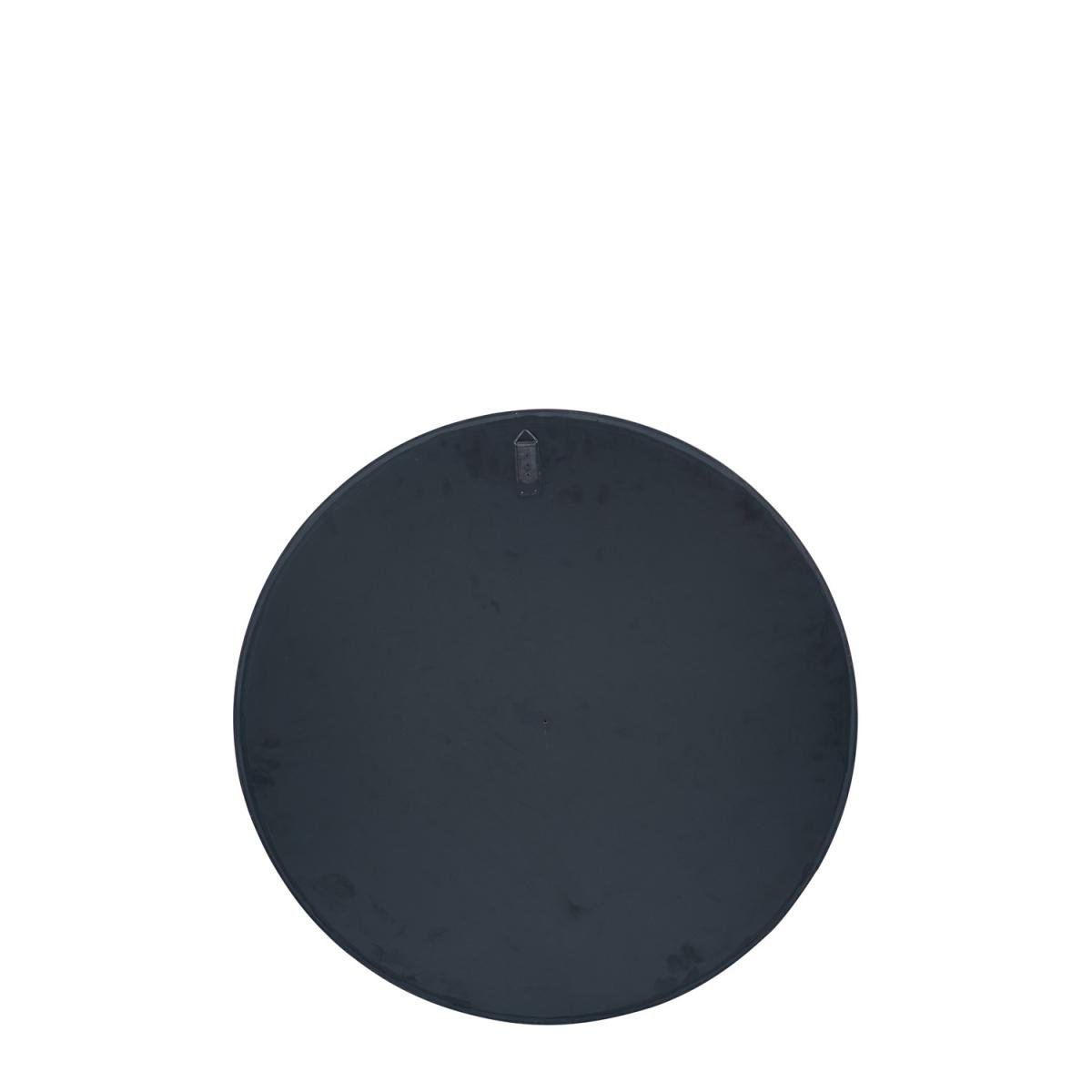 Reid Matt Black Wood Round Mirror With Foxed Glass – image 5