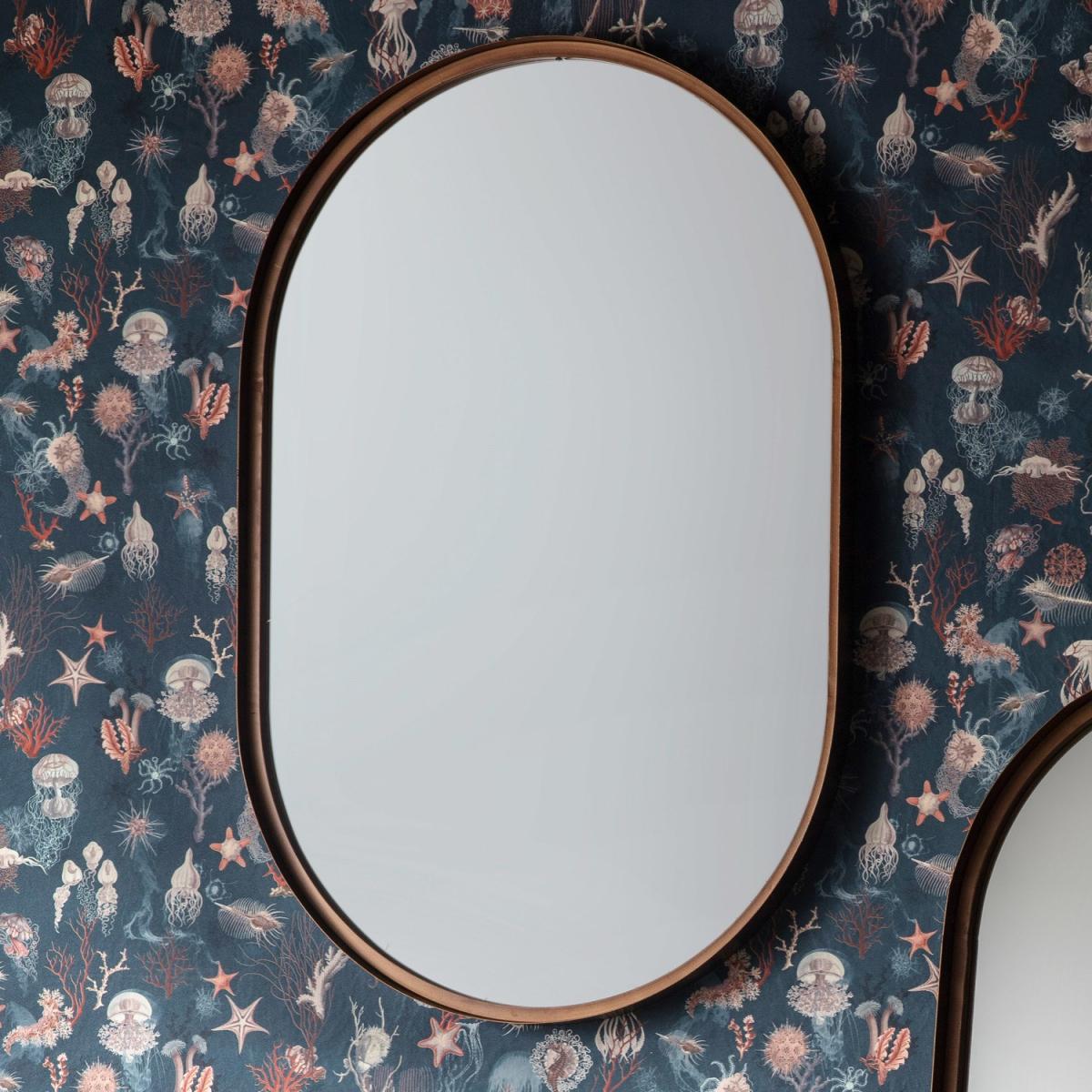 Genna Brass Elipse Mirror - Caspian House – image 1