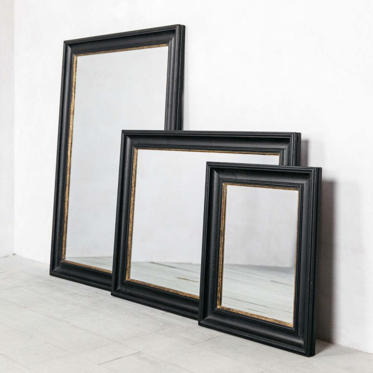 Blake Small Black and Gold Antiqued Mirror – image 2