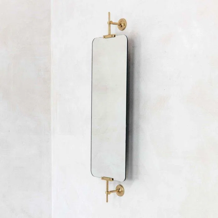 Orwell Antique Silver Slim Swivel Mirror – image 1