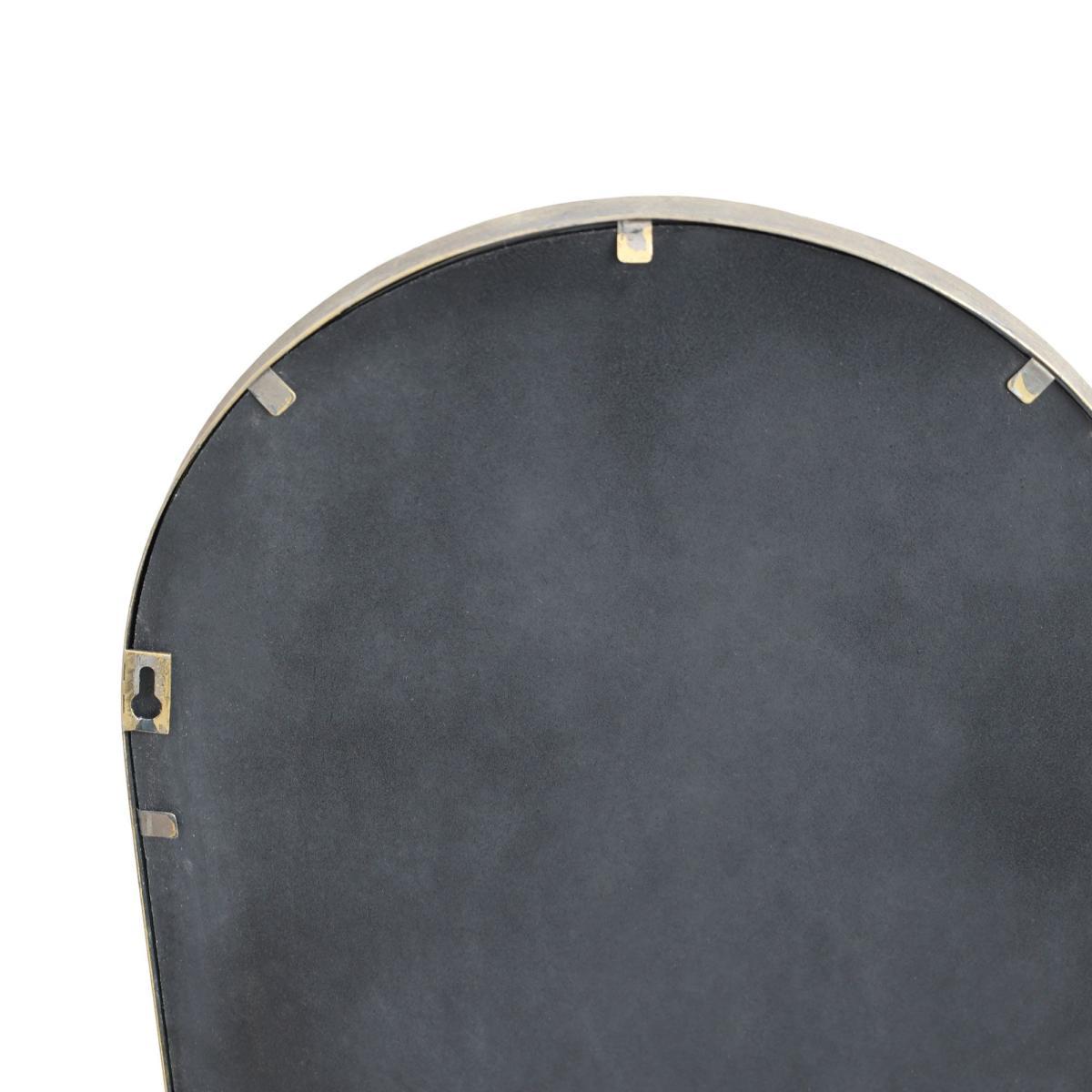 Antique Brass Oval Mirror with Shelf – image 4