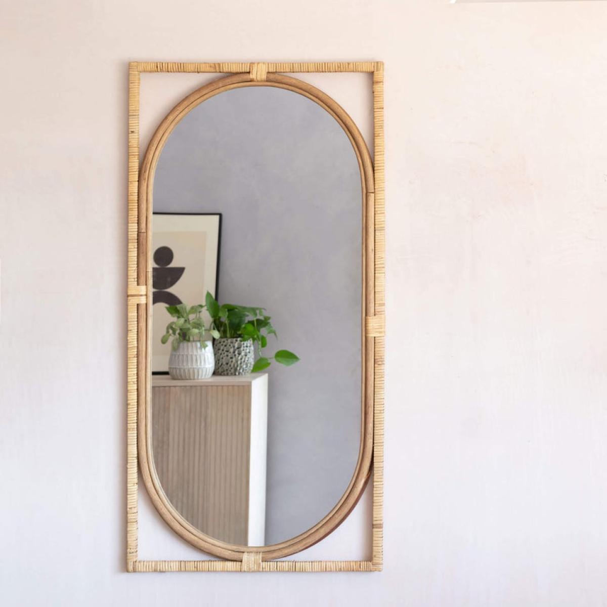 Graham and Green Lars Rattan Mirror – image 2