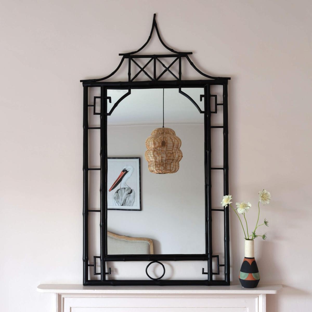 Graham and Green Black Pagoda Mirror – image 1
