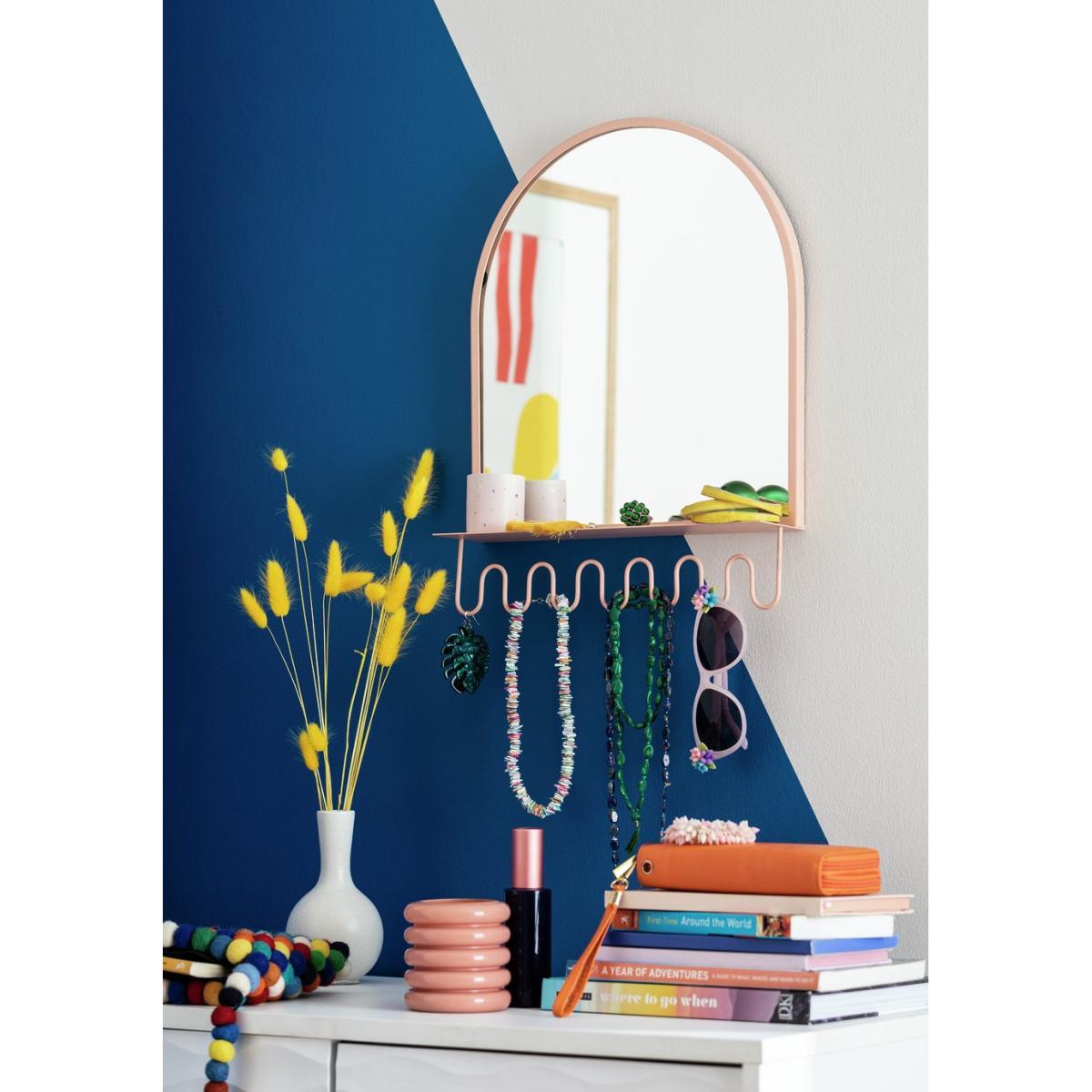 Habitat Wall Mirror with Storage - Pink – image 2
