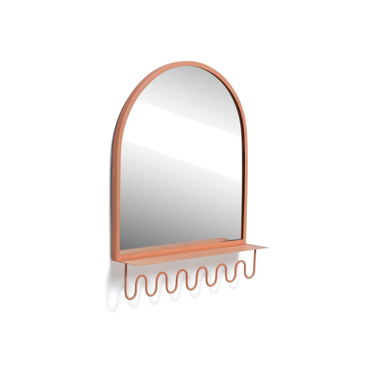 Habitat Wall Mirror with Storage - Pink – image 1