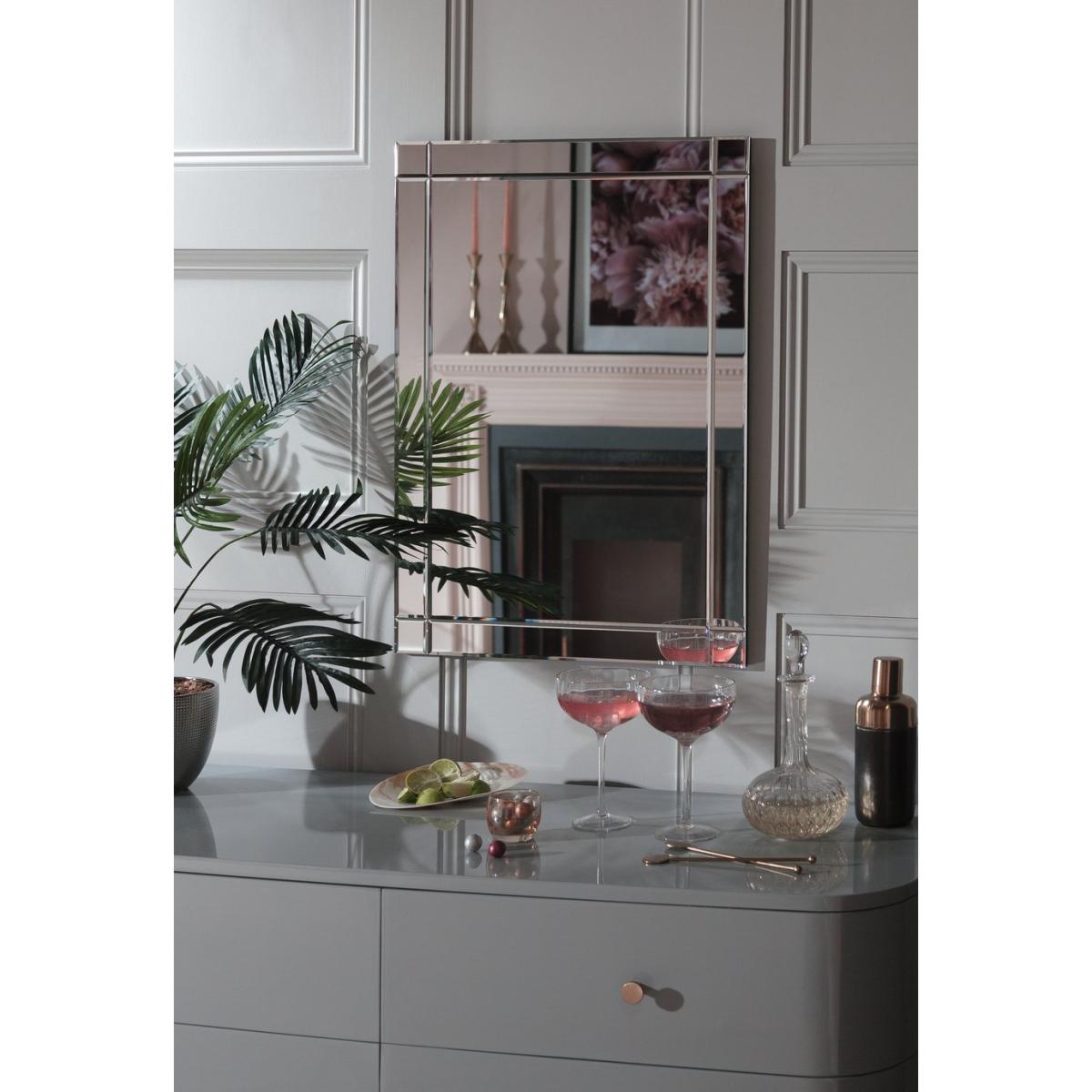 Habitat Rectangular Bevelled Wall Mirror - 70x50cm – image 2